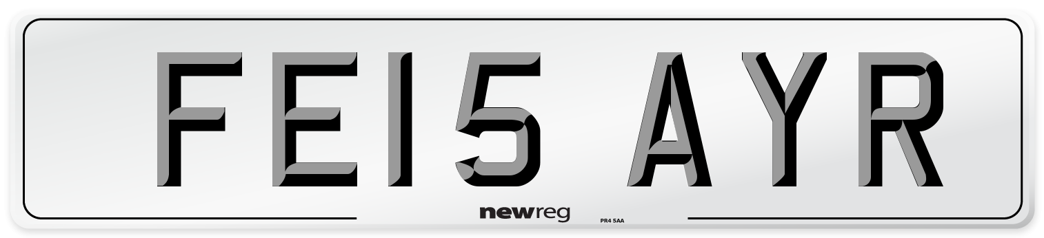 FE15 AYR Number Plate from New Reg